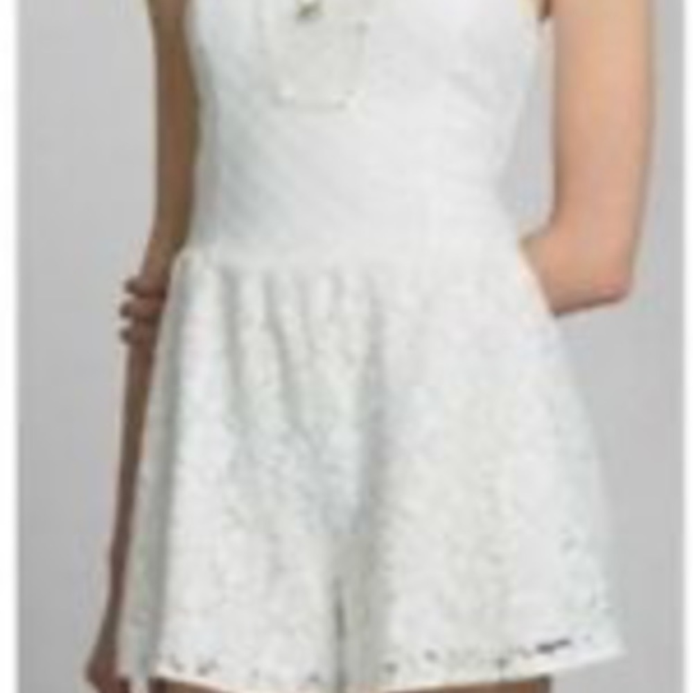 White lace short romper Abercrombie